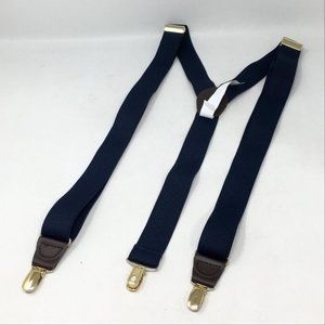 Club Room Solid Suspenders, Men's Size OS/Adjustable - Navy/Brown/Gold